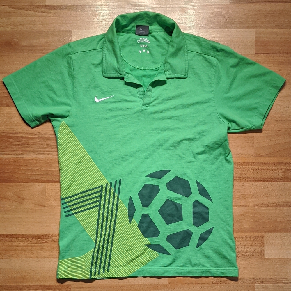 Nike Green World Champions Brasil Polo Shirt